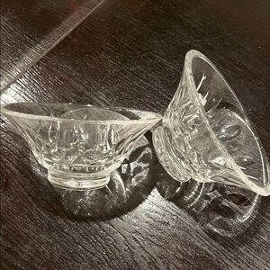 2 Waterford Elegant Clear Glass Bowls